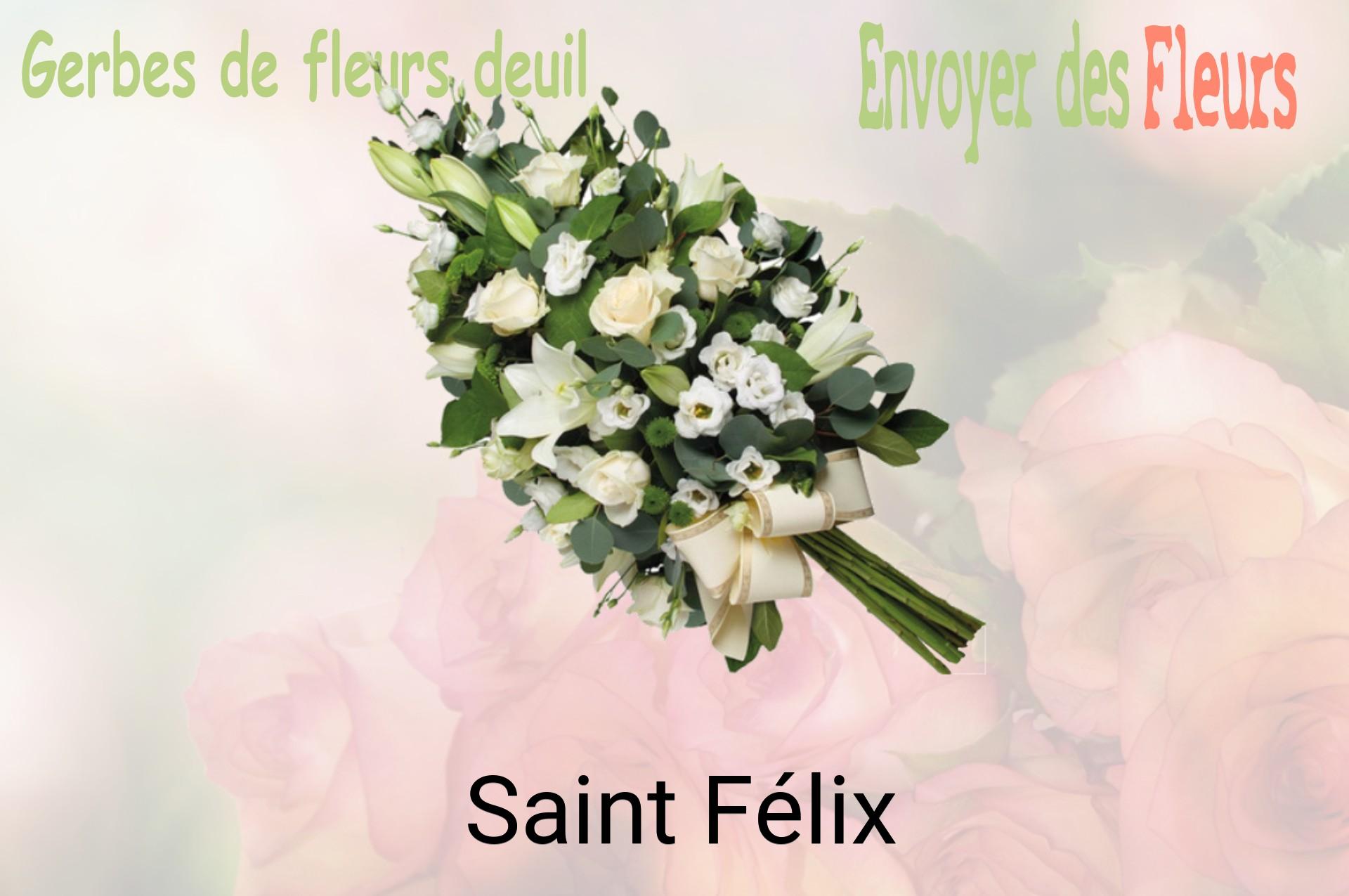 Gerbe de fleurs de deuil livrée à Saint-Félix